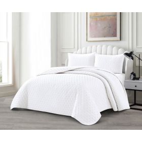 LAVELLA DEREN TAGESDECKE SET | 240X250 CM WEIß 3-TEILIG