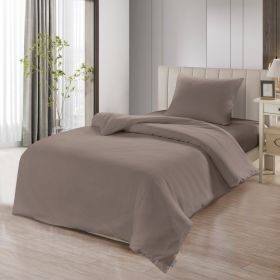 LAVELLA SADE DEKBEDOVERTREK SET | BRUIN 140X200 CM 3-DELIG