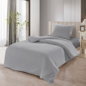 LAVELLA SADE DEKBEDOVERTREK SET | L.GRIJS 140X200 CM 3-DELIG