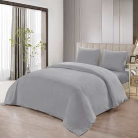 LAVELLA SADE DEKBEDOVERTREK SET | L.GRIJS 240X220 CM 4-DELIG