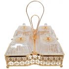 SERVIERSCHALE CNR2023-4 | 29X29 CM 4-FACHS GOLD