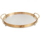 SERVING TRAY CNR131 | 36X23 CM GOLD-SILVER