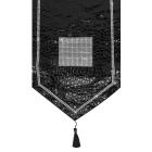 Tafelkleed Leder 183x33cm Black