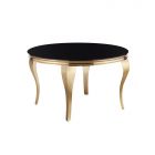 DINNER TABLE GOLD | Ø130X76 CM BLACK