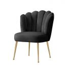 LUCCA DINING CHAIR GOLD | BLACK FABRIC MJ11-111