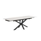 TERNI DINNER TABLE MAT BLACK | 180/240X90X76 CM CERAM. SW001