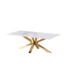 TERNI COFFEE TABLE GOLD | 130X70X42 CM CERAMIC SA003