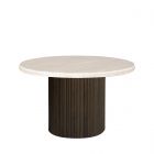 PATERNO EETTAFEL BRUIN | Ø130X75 CM TRAVERTINE