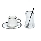 BRICARD THEE-ESPRESSOSET 003 | 24-DLG WIT - ZILVER