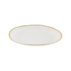 BRICARD KRONOS PLATE | 28 CM FROSTED WHITE-GOLD  6-PIECES