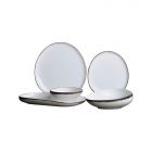 BRICARD ROYAN TABLEWARE SET | WHITE-BROWN 25-PIECE