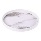 BRICARD MELAMINE SERVING TRAY 201 | WHITE-MARBLE Ø32 CM