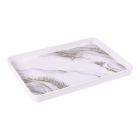 BRICARD MELAMINE SERVING TRAY 301 | WHITE-MARBLE 39X27 CM