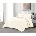 LAVELLA BADE TAGESDECKE SET | 240X250 CM CREME 3-TEILIG