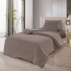 LAVELLA SADE DEKBEDOVERTREK SET | BRUIN 140X200 CM 3-DELIG