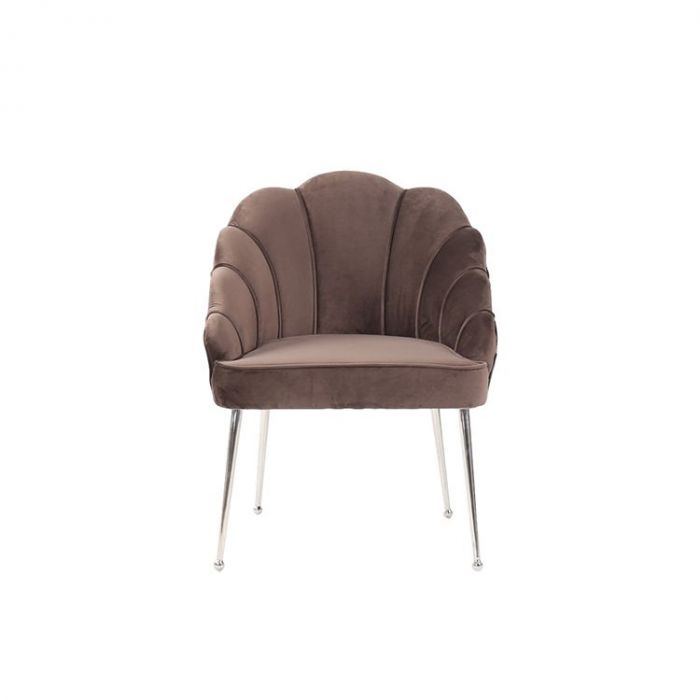 EMILLIA ARMCHAIR | BROWN FABRIC MJ11-82 EMILLIA ARMCHAIR | BROWN FABRIC MJ11-82