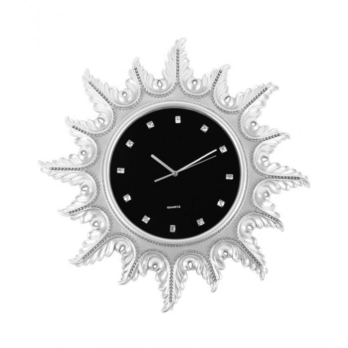 Wandklok Diamond Silver 70x70cm