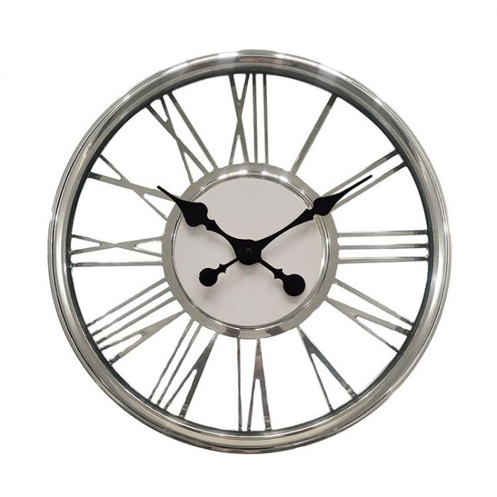 WANDKLOK CNR085-1 ZILVER 44CM