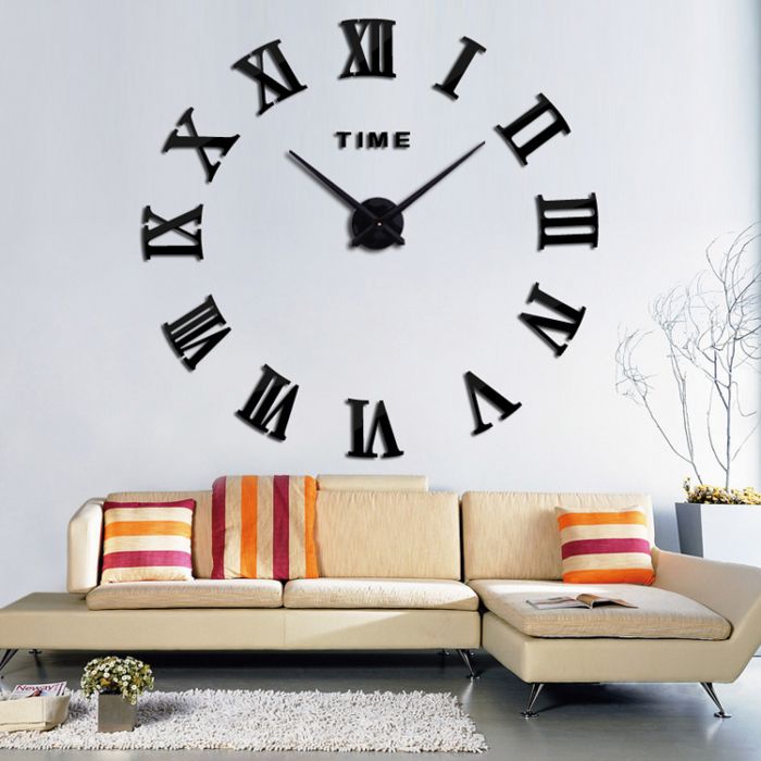 PLAK KLOK  CNR0192B | ZWART