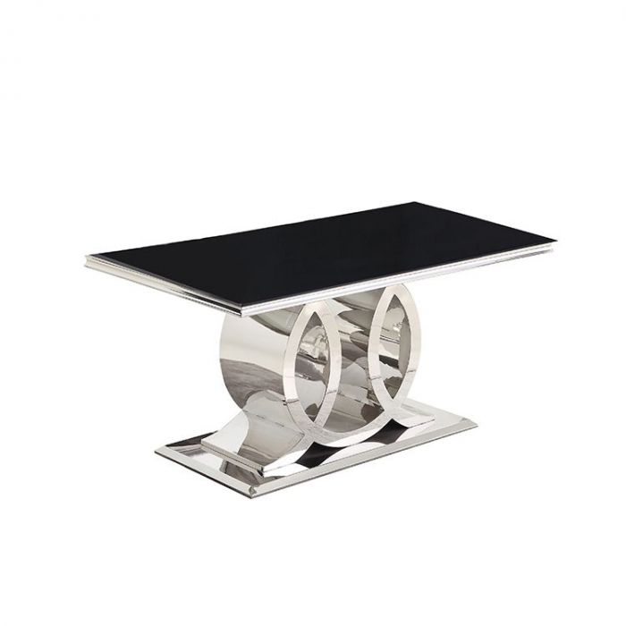 NAPOLI EETTAFEL | 160X90X76CM ZWART NAPOLI EETTAFEL | 160X90X76CM ZWART