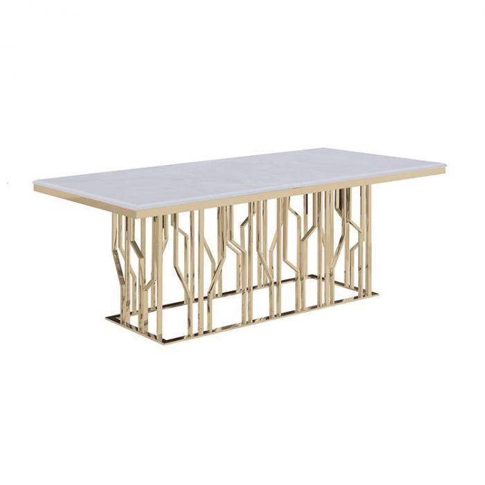 TARANTO DINNER TABLE GOLD | 180X90X76 CM MARBLE 928 TARANTO DINNER TABLE GOLD | 180X90X76 CM MARBLE 928