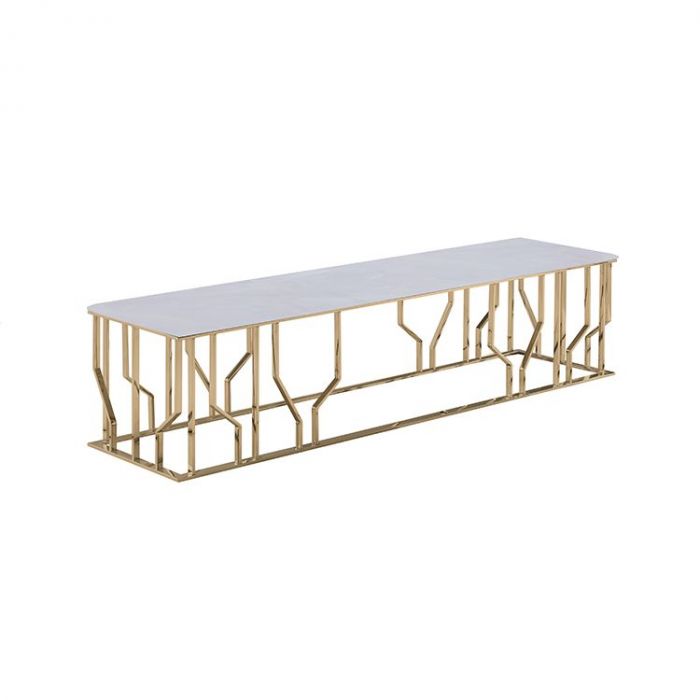 TARANTO TV STAND GOLD | 180X45X42 CM MARBLE 928 TARANTO TV STAND GOLD | 180X45X42 CM MARBLE 928