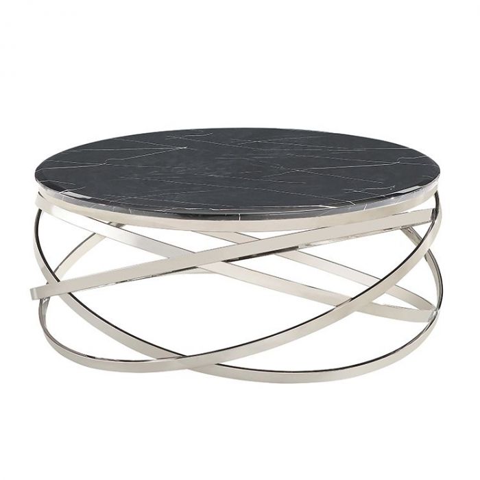 TRENTO SALONTAFEL | Ø100X42CM ZWART MARMER 1022 TRENTO SALONTAFEL | Ø100X42CM ZWART MARMER 1022