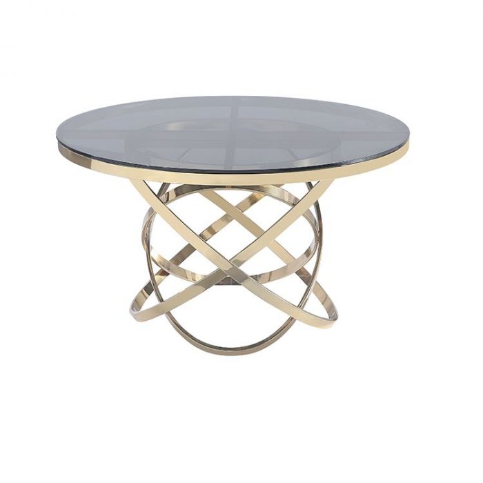 TRENTO EETTAFEL GOUD | Ø130X76 CM GRIJS TRENTO EETTAFEL GOUD | Ø130X76 CM GRIJS