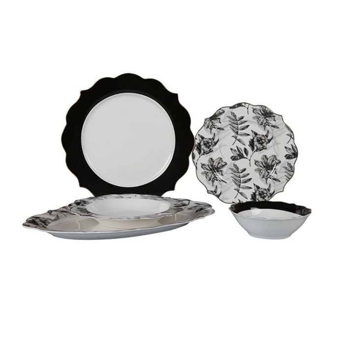 BRICARD BRON  TABLEWARE | BLACK 25-PIECE