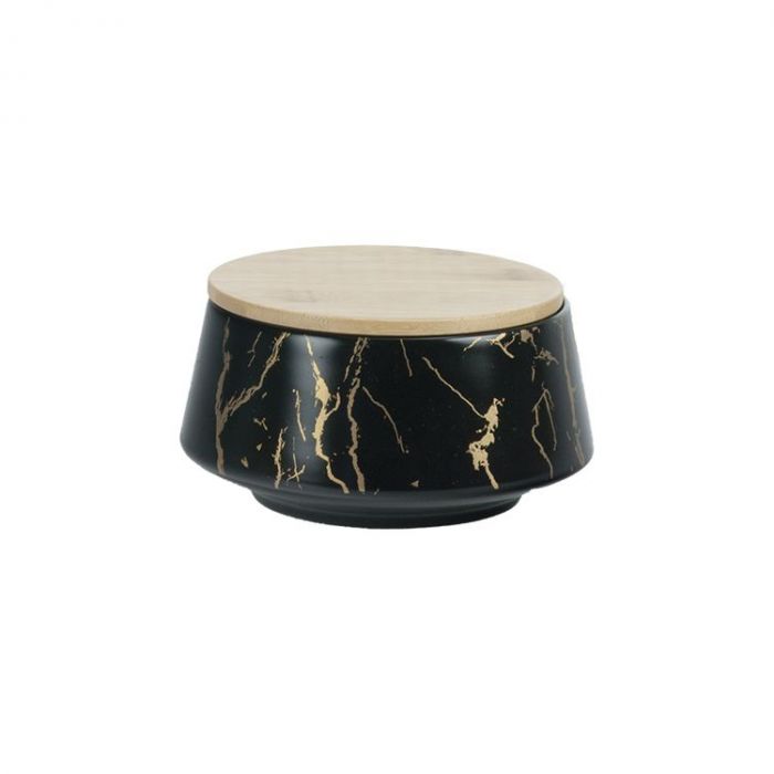 BRICARD VOORRAADKOM ZWART 6" + BAMBOO DEKSEL