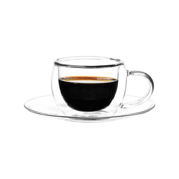 BRICARD 2408H DUBBELWANDIGE GLAZEN ESPRESSOSET | 4 DELIG BRICARD 2408H DUBBELWANDIGE GLAZEN ESPRESSOSET | 4 DELIG