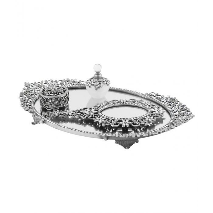 FUGURATO BRUIDSPIEGELSET 18792 4-DELIG SILVER FUGURATO BRUIDSPIEGELSET 18792 4-DELIG SILVER