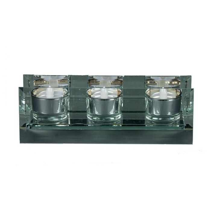 FUGURATO KANDELAARSET ZT302 3-DLG SPIEGEL ZILVER FUGURATO KANDELAARSET ZT302 3-DLG SPIEGEL ZILVER