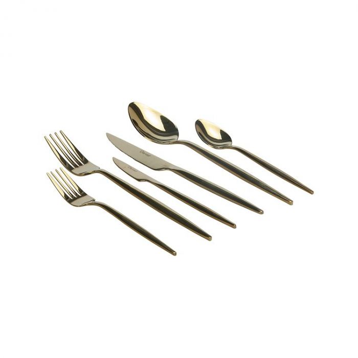 FERVEO SARA CUTLERY SET | 36-PIECE GOLD FERVEO SARA CUTLERY SET | 36-PIECE GOLD