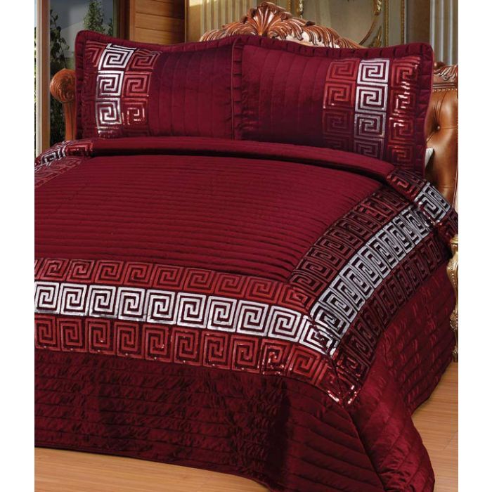 LAVELLA VERSUS BEDSPREI 4-DELIG BURGUNDY LAVELLA VERSUS BEDSPREI 4-DELIG BURGUNDY