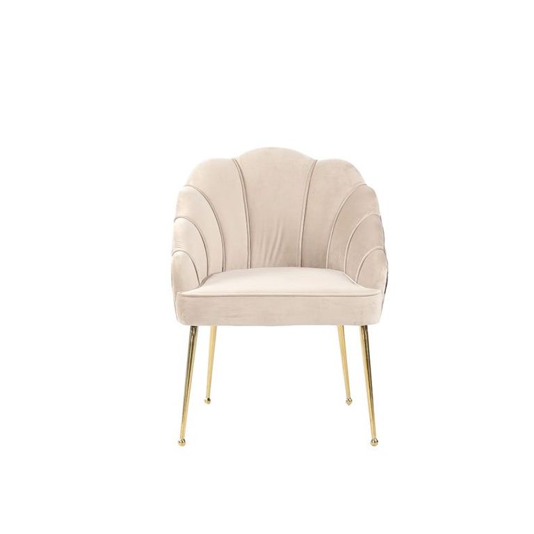 EMILLIA DINNER CHAIR GOLD | TAUPE FABRIC MJ11-8