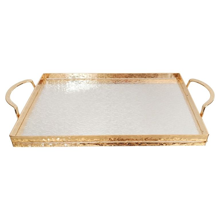 SERVING TRAY CNR130 | 36X23 CM GOLD-SILVER