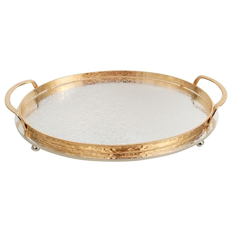 SERVING TRAY CNR131 | 43X29 CM GOLD-SILVER