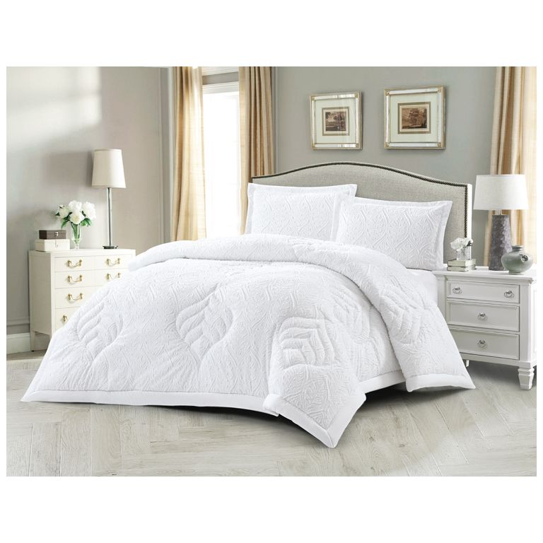 YASMIN COMFORTER SET CNR001 | WIT 3-PIECE