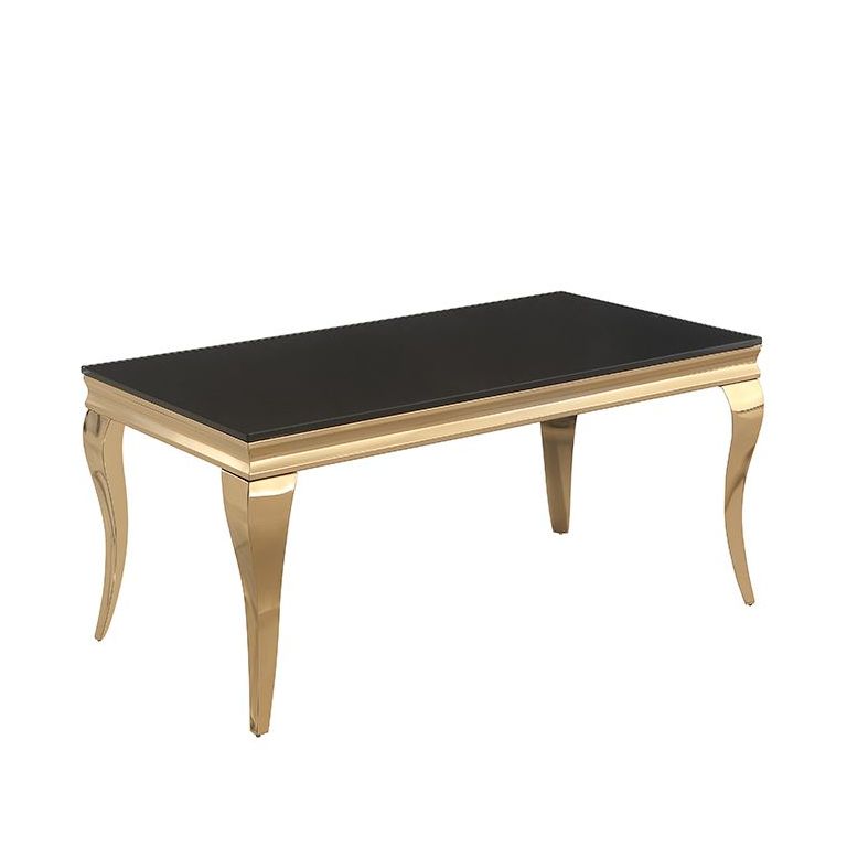 MILANO DINNER TABLE GOLD | 160X90X76 CM BLACK