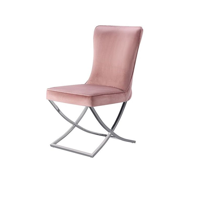 ANDRIA DINING CHAIR | PINK FABRIC VELU52A