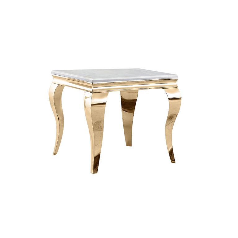 MILANO SIDE TABLE GOLD | 60X60X55 CM MARBLE 928