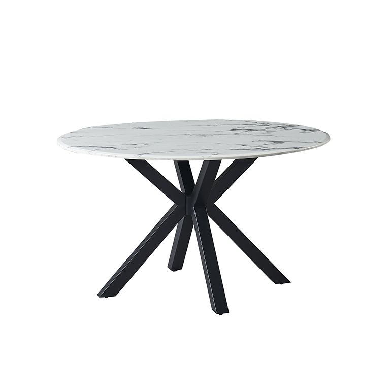 TERNI DINNER TABLE MATT BLACK | Ø130X76 CM MARBLE 757-1