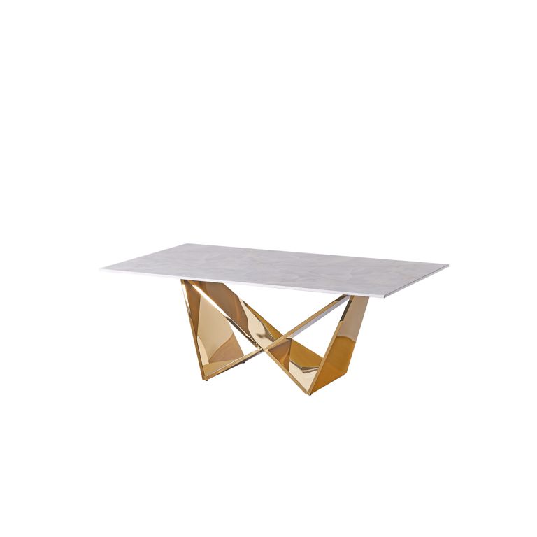 CENTO COFFEE TABLE GOLD | 130X70X42 CM MARBLE 928