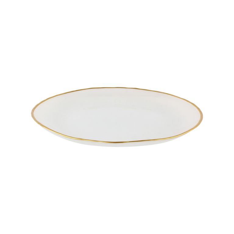 BRICARD KRONOS PLATE | 32 CM FROSTED-GOLD  6-PIECES