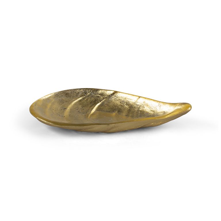 BRICARD SHELL PLATES SET | 18X9 CM CRACKED GOLD 6-PIECES