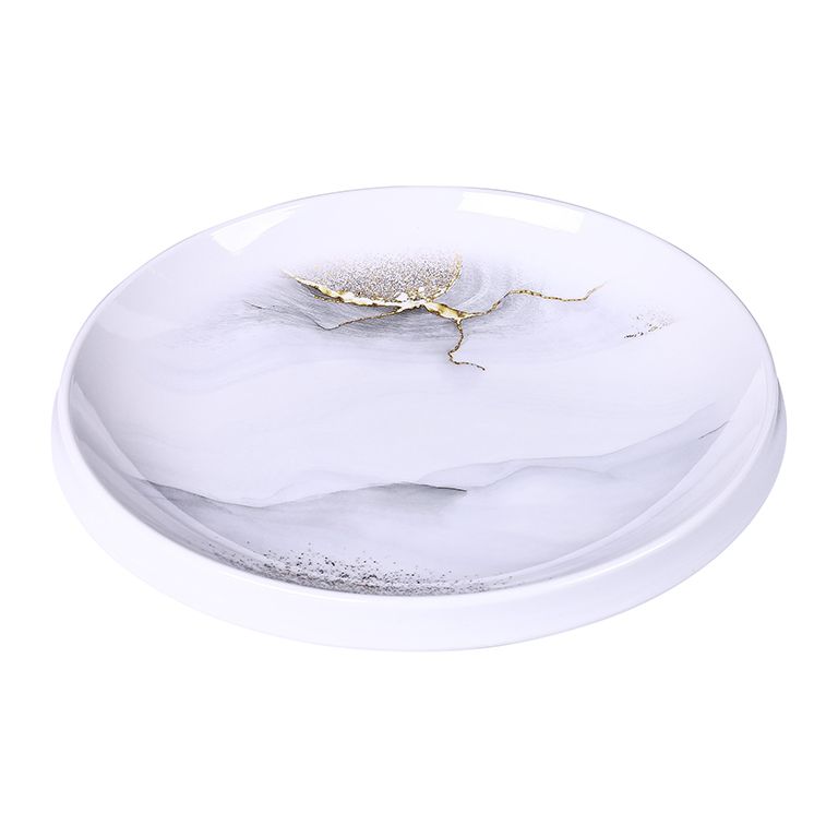BRICARD MELAMINE SERVEERSCHAAL 601 | WIT-MARMER Ø30 CM