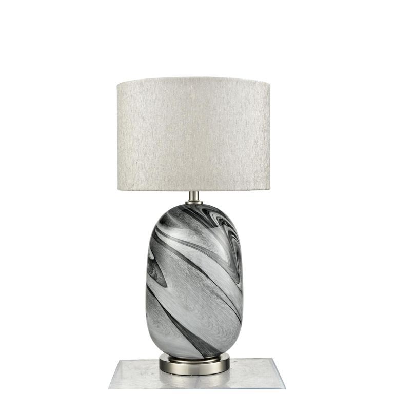 LUMCI DELPHINE TABLE LAMP| SILVER-GREY Ø38X72 CM