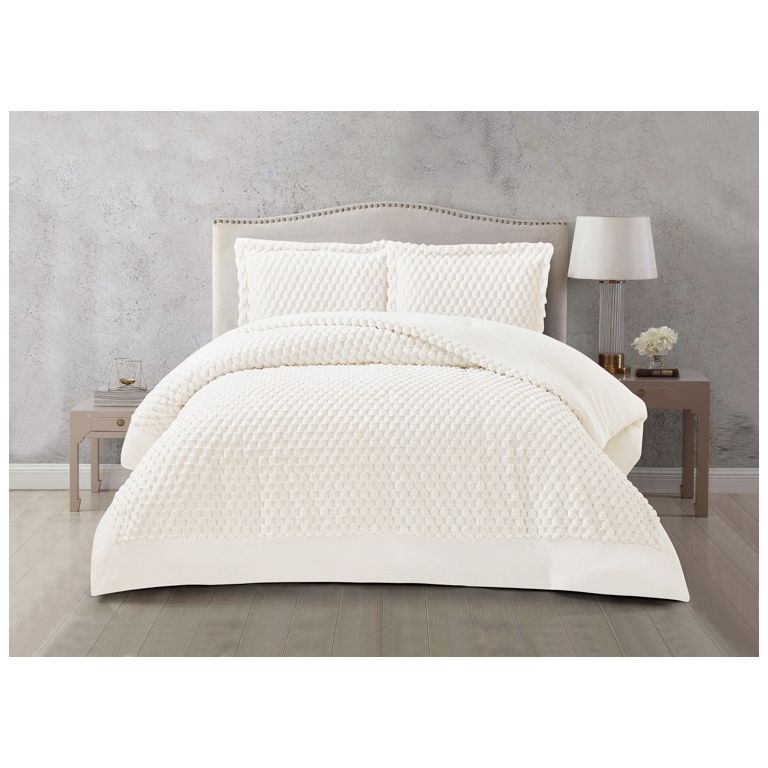 LAVELLA HAYAL BEDSPREI SET | 260X240 CM WIT 3-DELIG