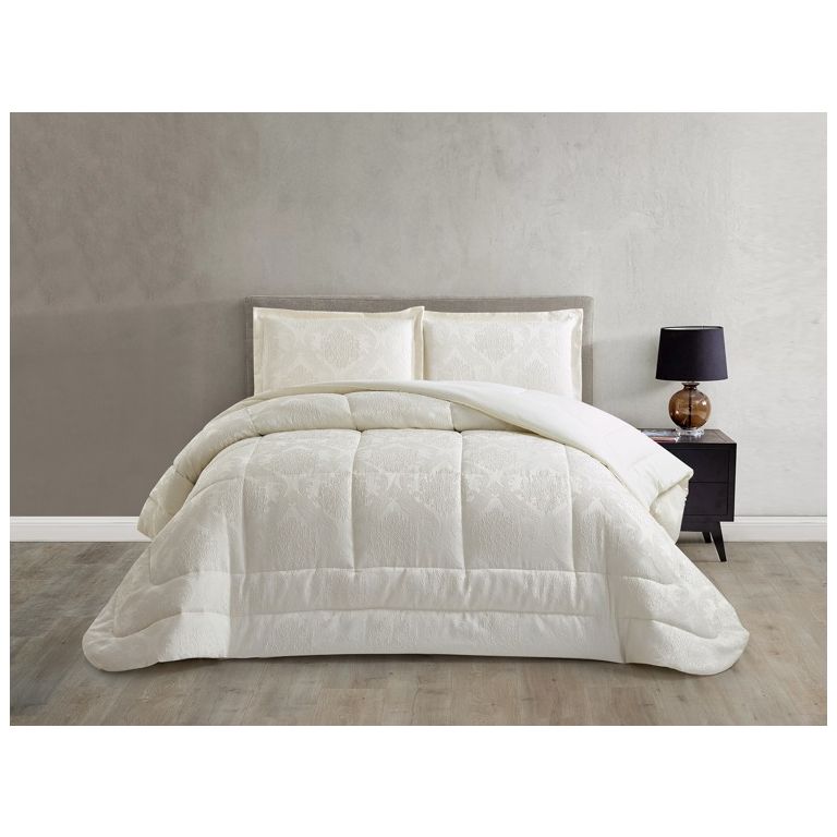 LAVELLA SELENA TAGESDECKE SET | 260X240 CM WEIß 3-TEILIG
